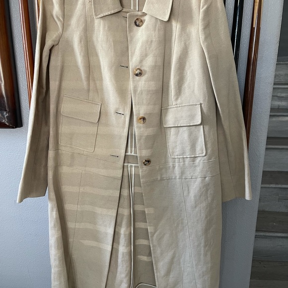 Marni Women Tan Cotton Long Jacket - Picture 13 of 16